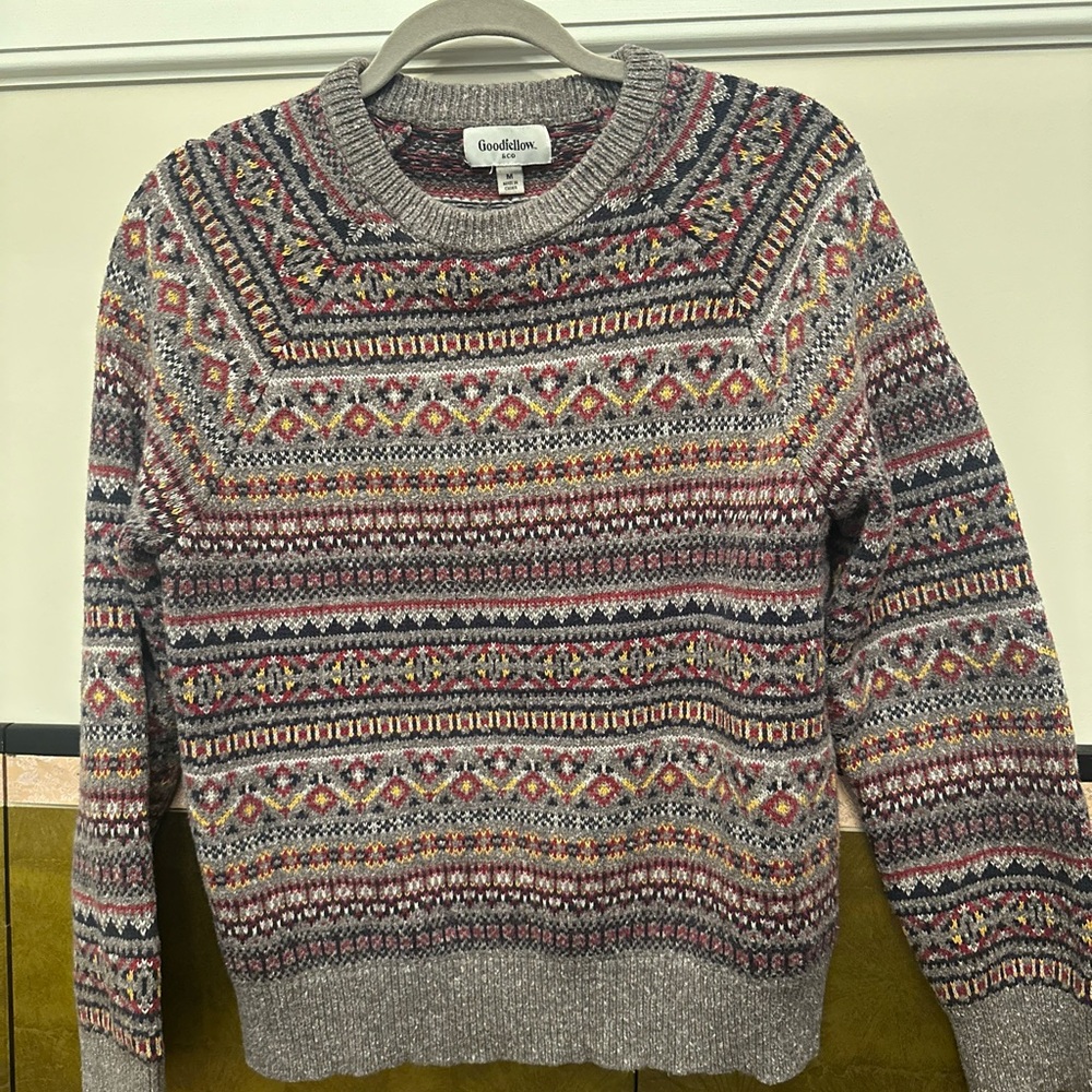 Goodfellow & Co Gray Multicolor Patterned Oversiz… - image 3